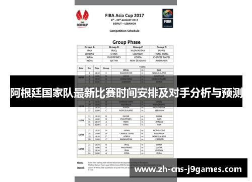 阿根廷国家队最新比赛时间安排及对手分析与预测